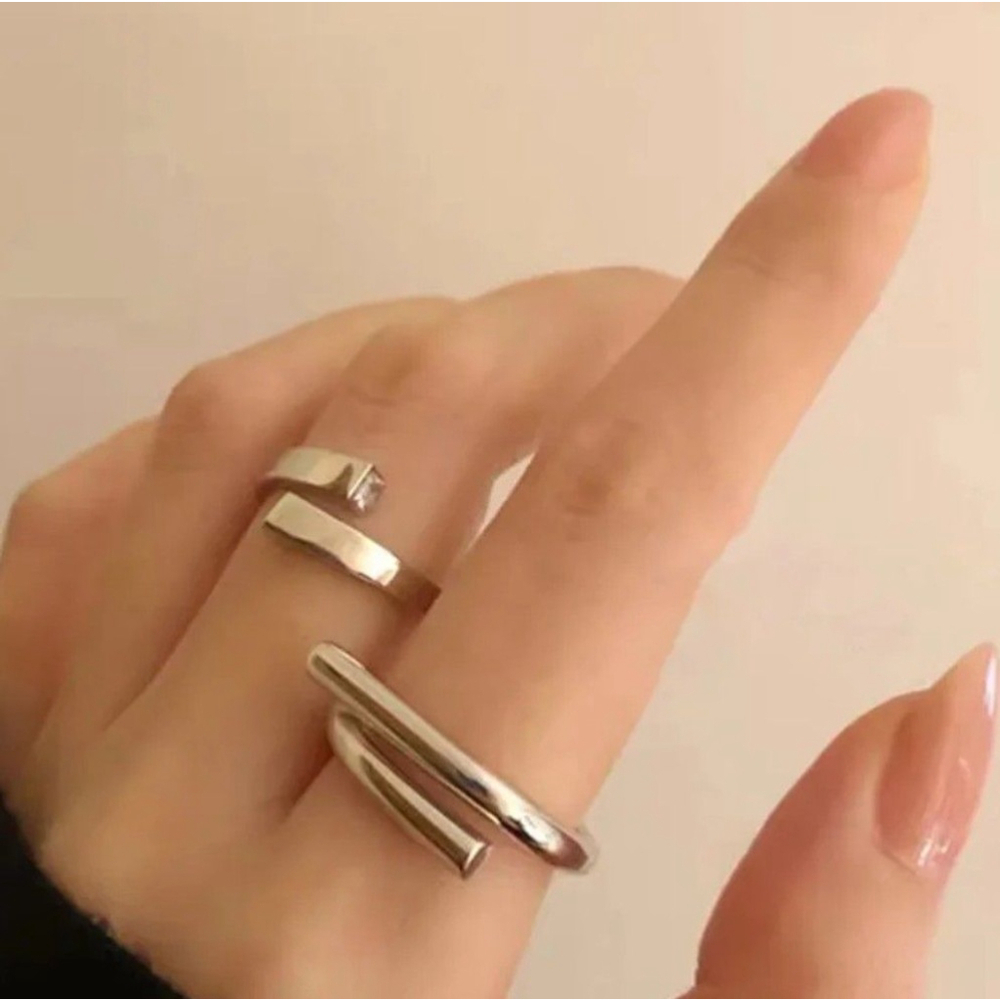 Unisex Solid Wrap 925 Sterling Silver Band Ring, Adjustable‎ - Picture 8 of 15
